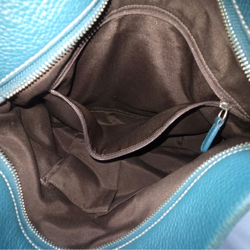 COACH Teal Leather Shoulder Bag - Picture 4 of 15